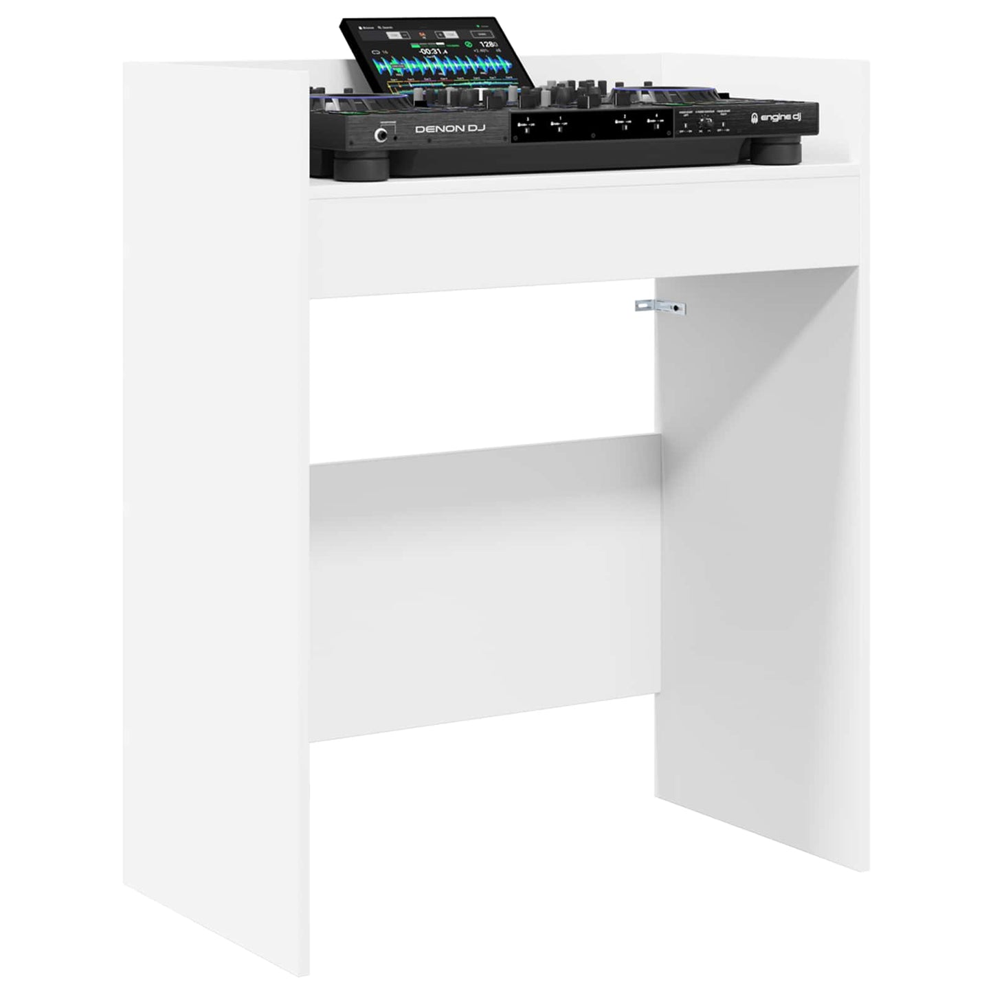 vidaXL Πίνακας DJ Λευκό 102 x 45 x 102 εκ. Επεξεργασμένο Ξύλο
