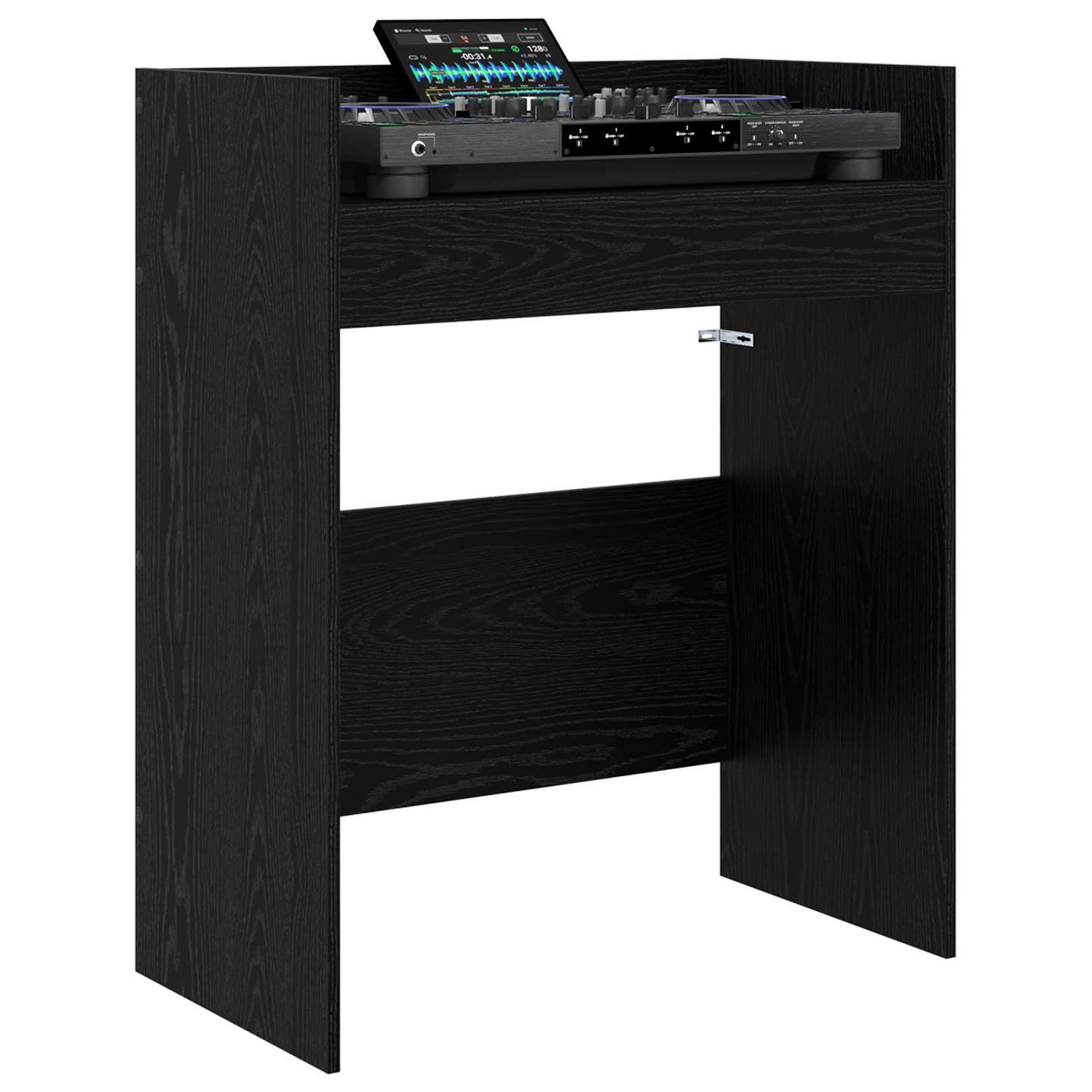 vidaXL Πίνακας DJ Μαύρη Δρυς 82 x 45 x 102 εκ. Επεξεργασμένο Ξύλο