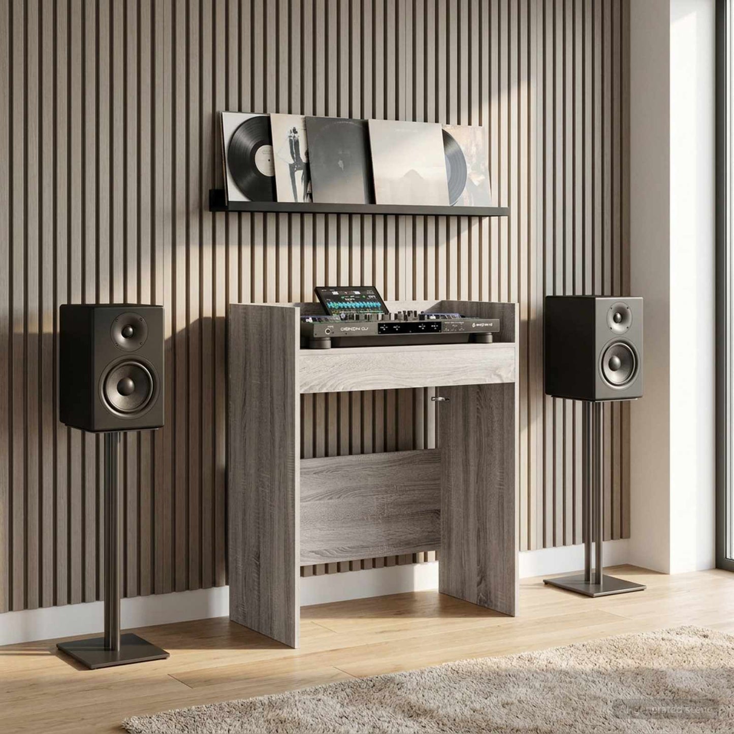 vidaXL Πίνακας DJ Γκρι Sonoma 62 x 45 x 102 εκ. Επεξεργασμένο Ξύλο