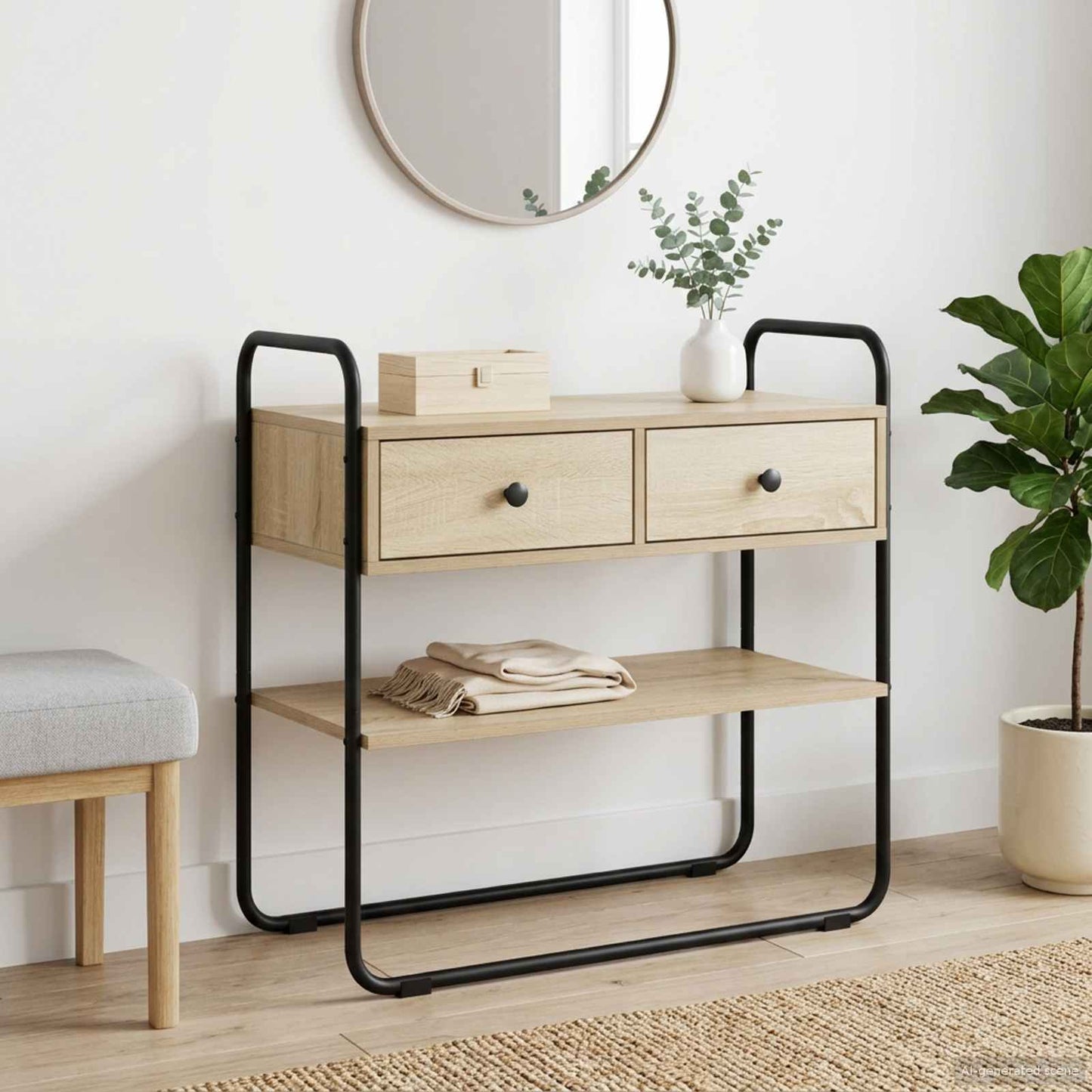 vidaXL Τραπέζι κονσόλας Sonoma Δρυς 100 x 40 x 75 cm
