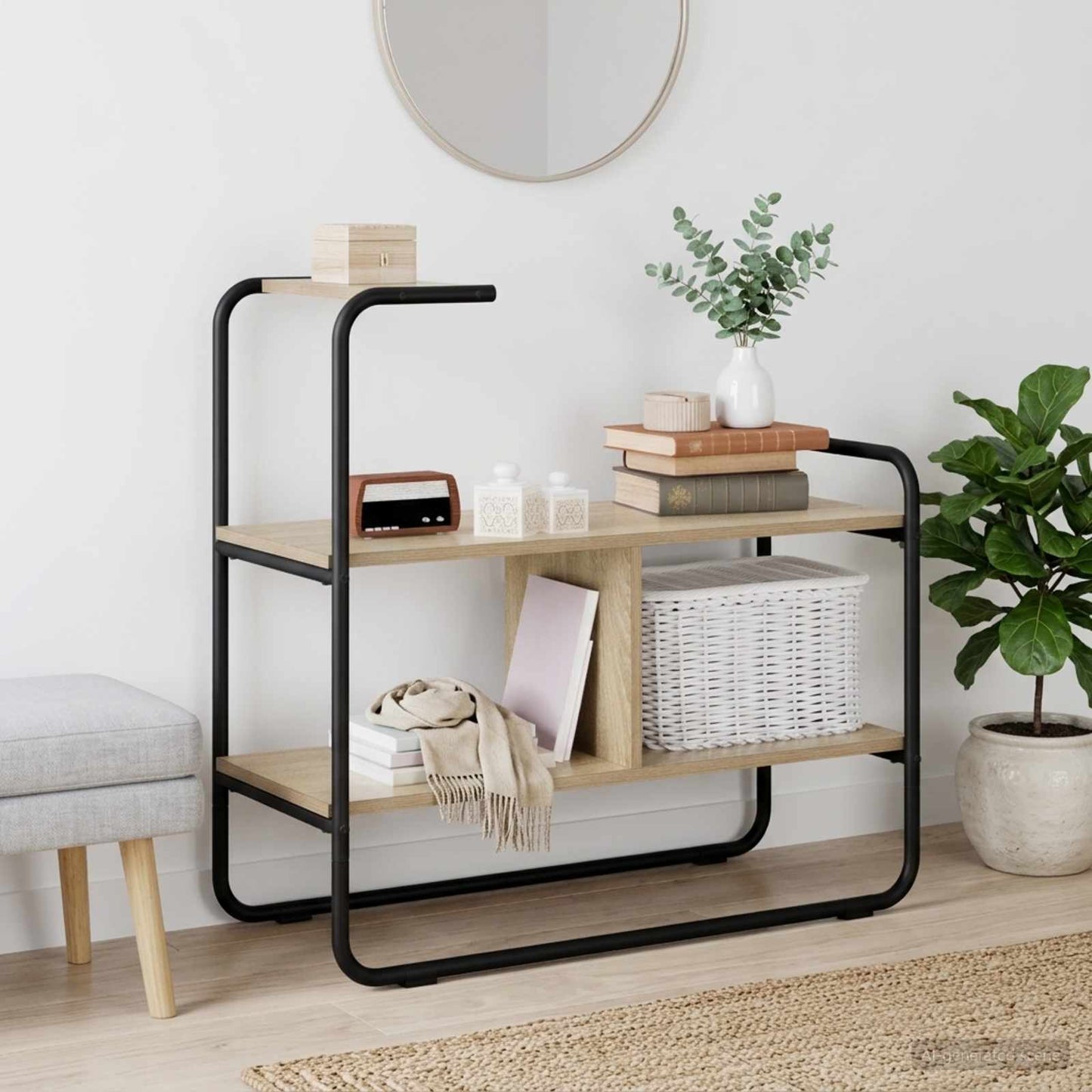 vidaXL Τραπέζι κονσόλας Sonoma Δρυς 80 x 35 x 75 cm Επεξεργασμένο Ξύλο