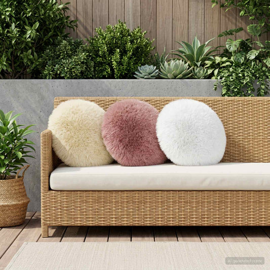 vidaXL Μαξιλάρι με μαξιλάρι HEERLEN 6 τεμ. Λευκό PV Φλίς