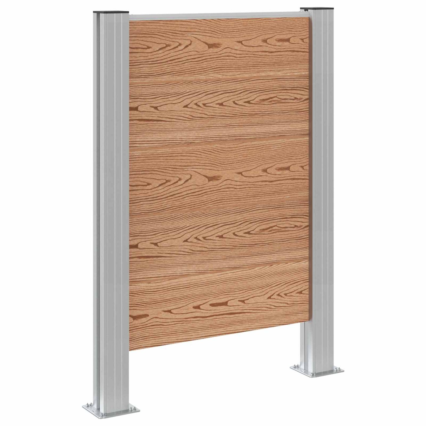 vidaXL Φράχτης Σκουπιδιών Καφέ 85 x 12 x 115 εκ Αλουμίνιο και WPC