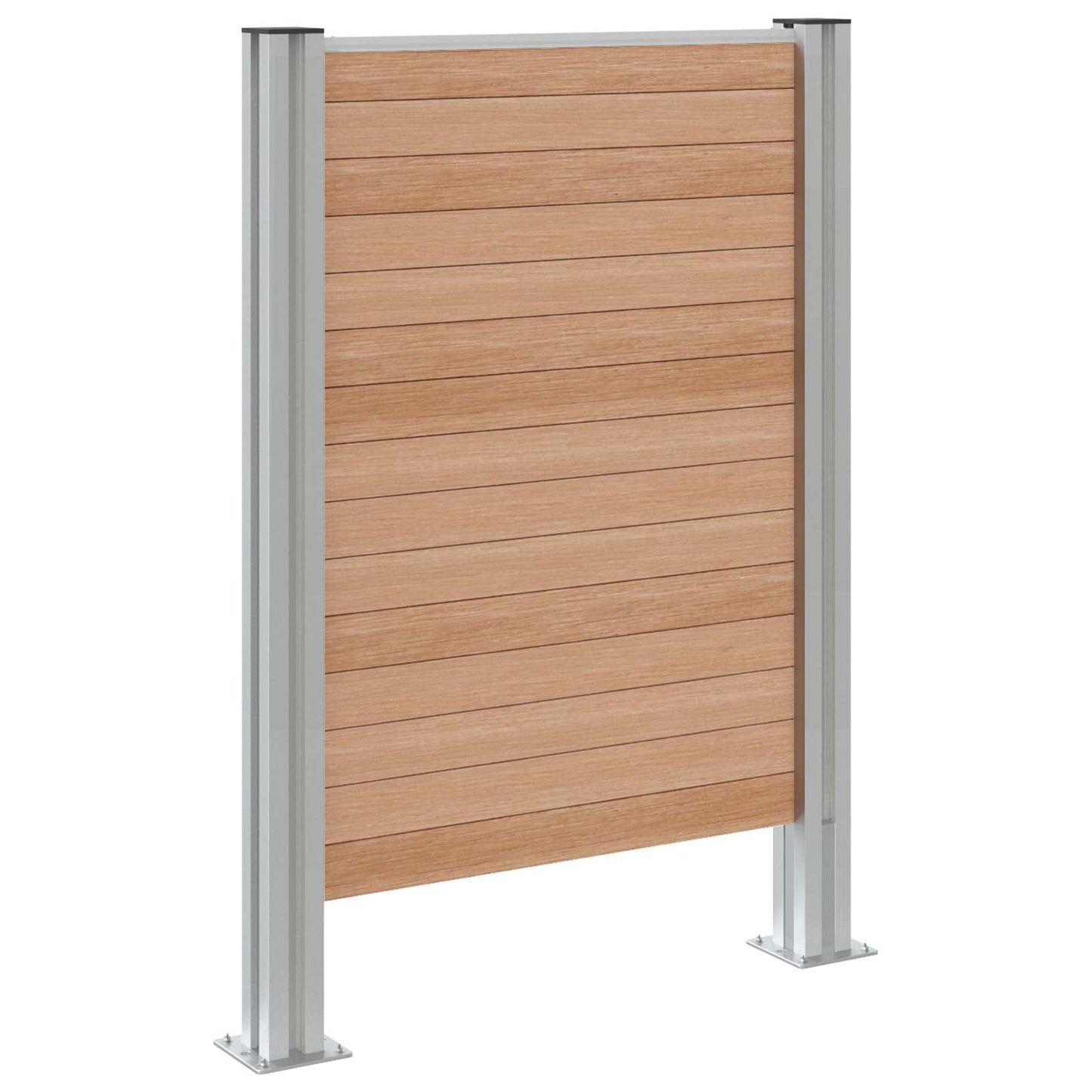 vidaXL Φράχτης Σκουπιδιών Καφέ 85 x 12 x 115 εκ Αλουμίνιο και WPC