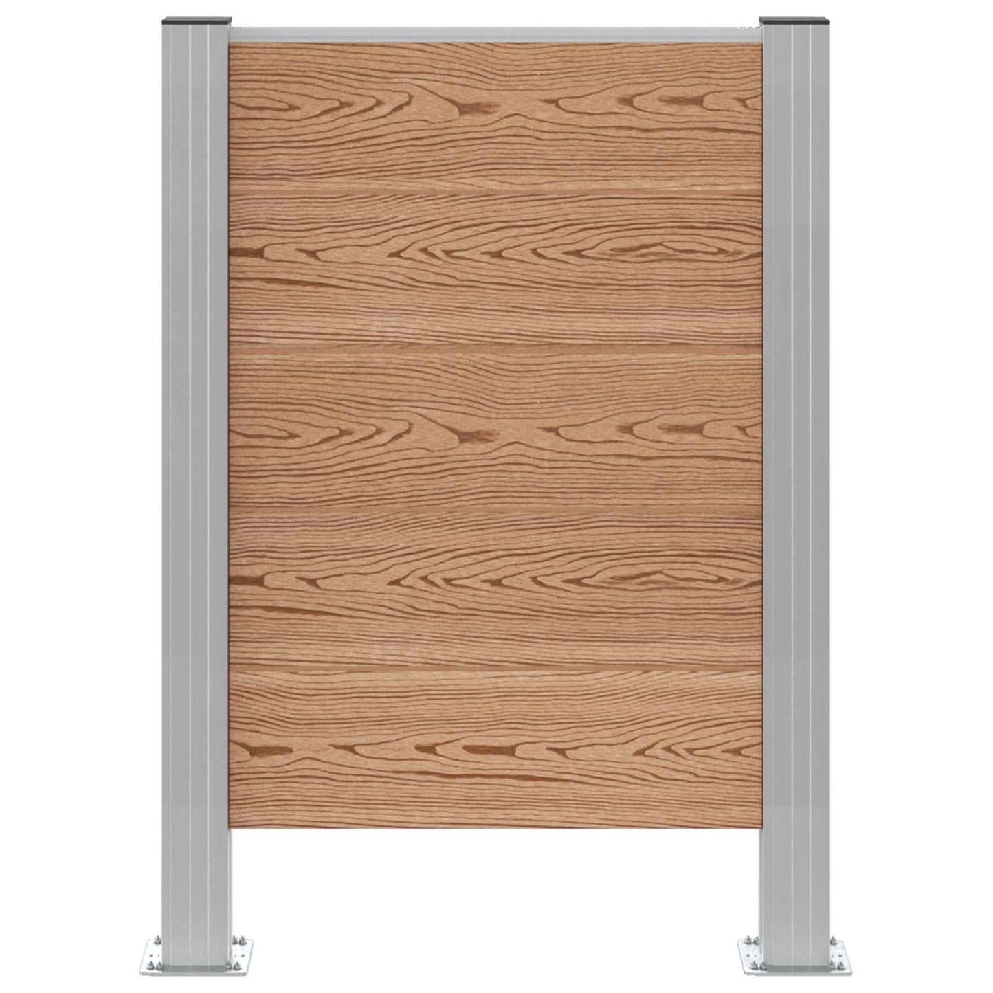 vidaXL Φράχτης Σκουπιδιών Καφέ 85 x 12 x 115 εκ Αλουμίνιο και WPC