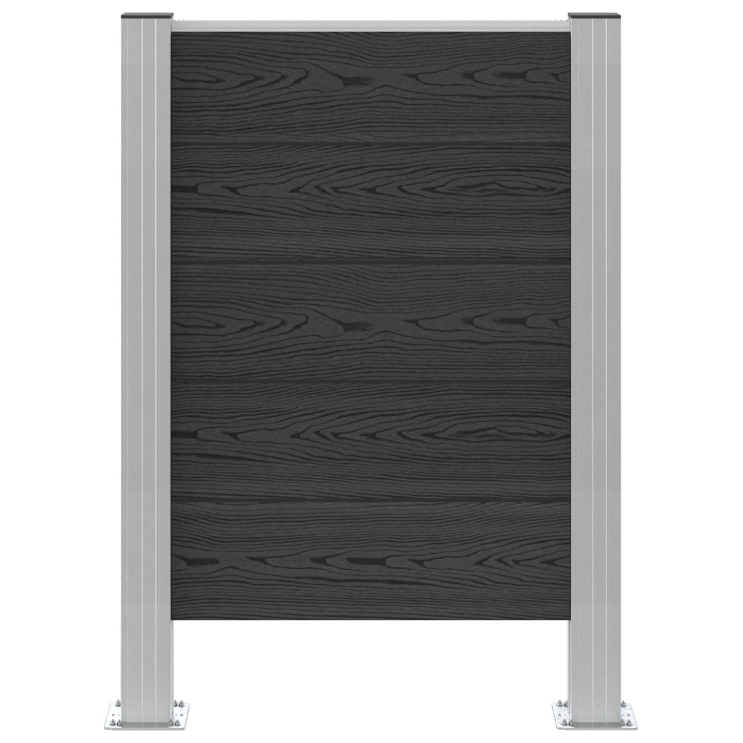 vidaXL Φράχτης Σκουπιδιών Γκρι 85 x 12 x 115 εκ Αλουμίνιο και WPC