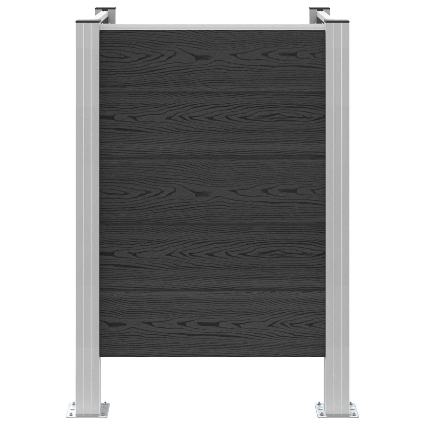 vidaXL Φράχτης Σκουπιδιών Γκρι 85 x 85 x 115 cm Αλουμίνιο και WPC