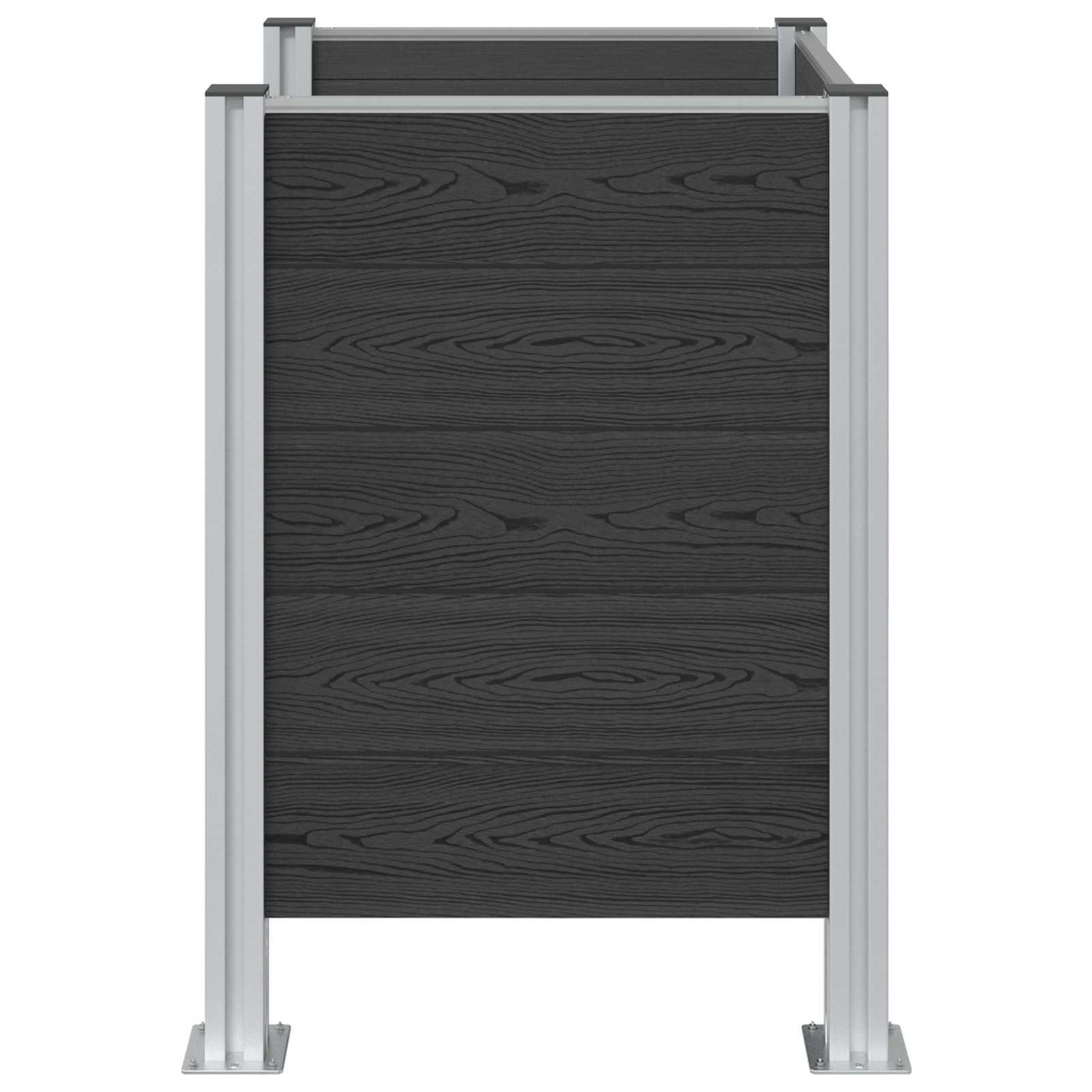 vidaXL Φράχτης Σκουπιδιών Γκρι 85 x 85 x 115 cm Αλουμίνιο και WPC