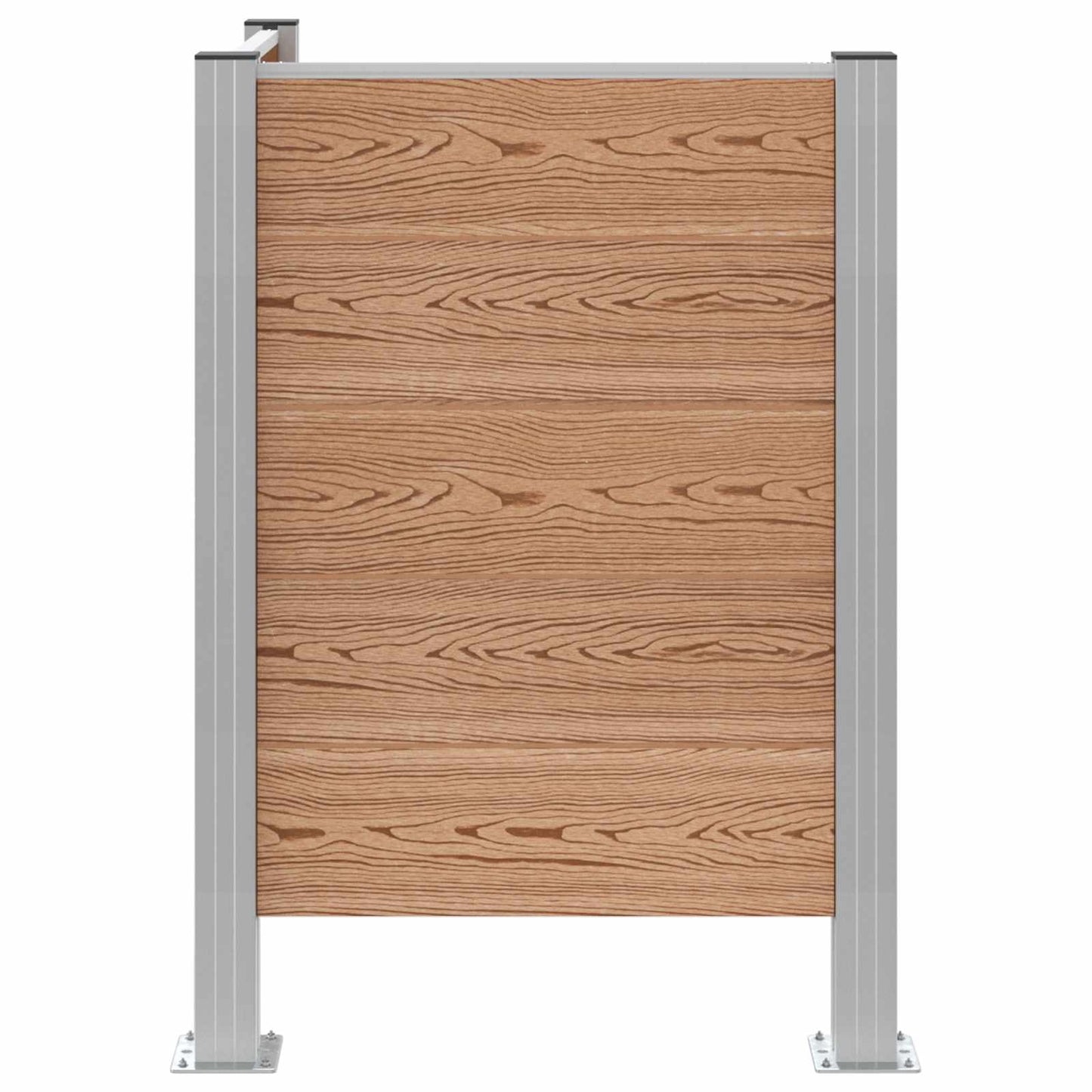 vidaXL Φράχτης Σκουπιδιών Καφέ 85 x 85 x 115 cm Αλουμίνιο και WPC