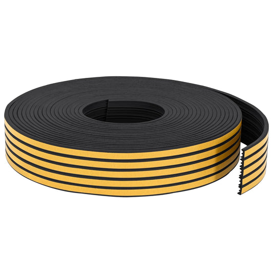 vidaXL Αυτοκόλλητη σφραγίδα παραθύρου Μαύρο 15 x 8 mm 25 μ EPDM αφρός