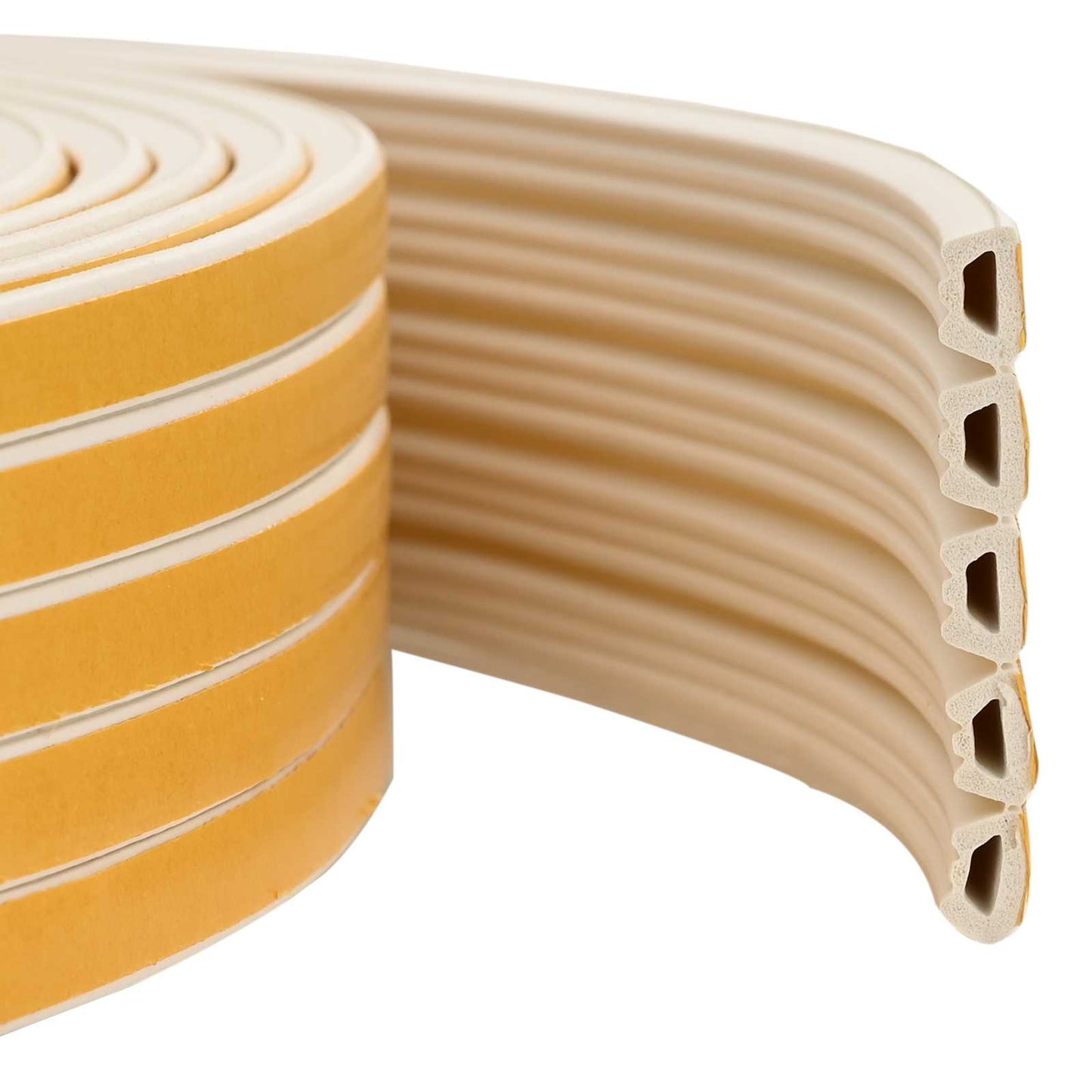 vidaXL Αυτοκόλλητη σφραγίδα παραθύρου Λευκό 10 x 6 mm 25 m EPDM αφρός