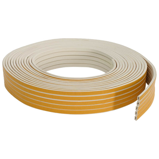 vidaXL Αυτοκόλλητη σφραγίδα παραθύρου Λευκό 10 x 6 mm 100 m EPDM αφρός