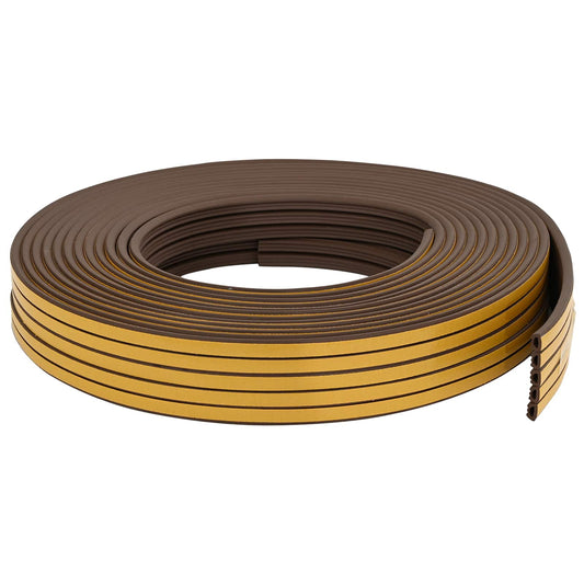 vidaXL Αυτοκόλλητη σφραγίδα παραθύρου Καφέ 10 x 6 mm 50 m EPDM αφρός