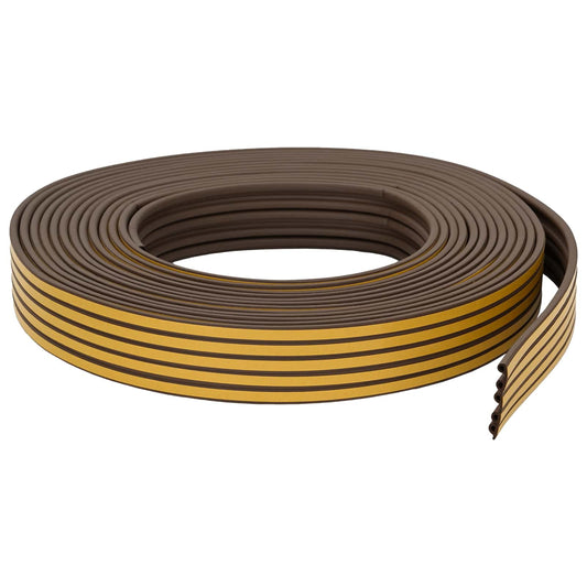 vidaXL Αυτοκόλλητη σφραγίδα παραθύρου Καφέ 9 x 6 mm 50 m EPDM αφρός