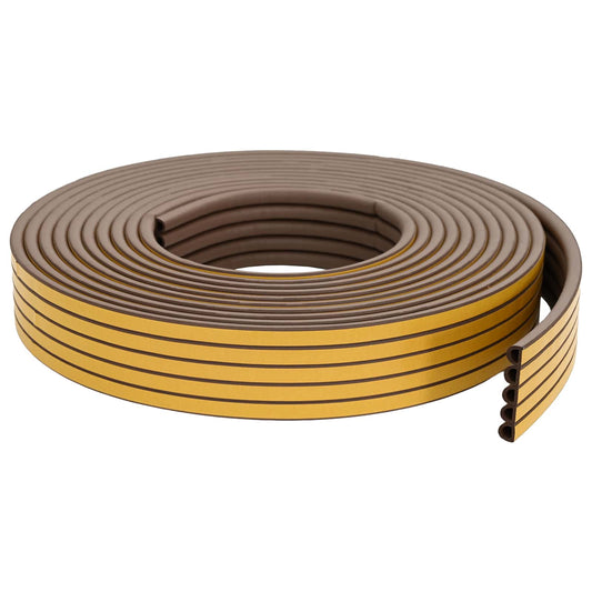 vidaXL Αυτοκόλλητη σφραγίδα παραθύρου Καφέ 14 x 12 mm 100 μ EPDM αφρός