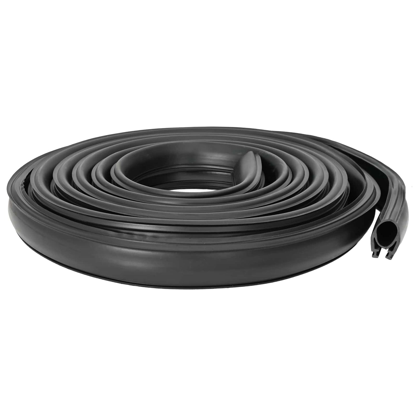 vidaXL Σφράγιση Πόρτας Γκαράζ Μαύρο 41 x 33 mm 4,5 μ PVC