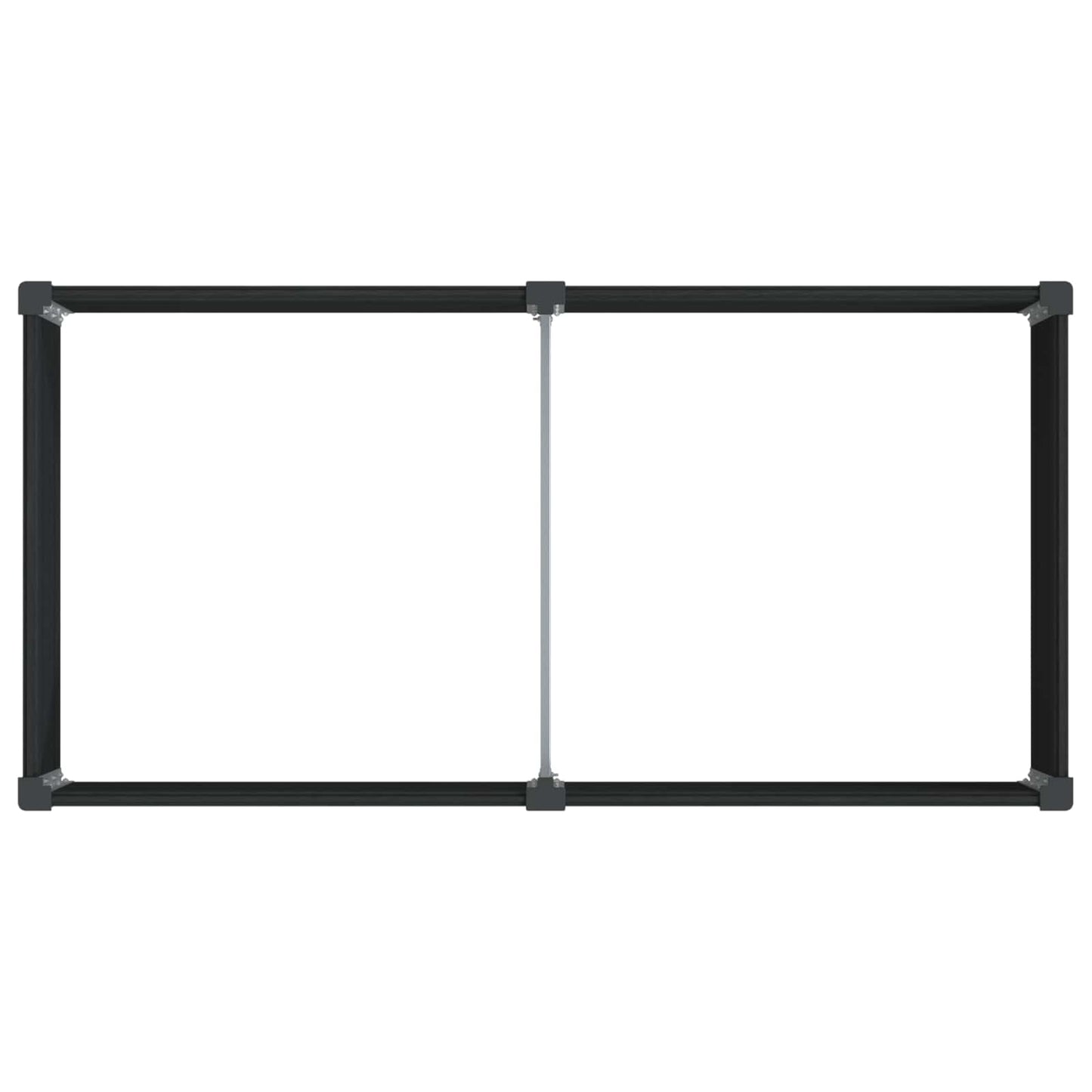 vidaXL Υπερυψωμένη Ζαρντινιέρα Μαύρο 100 x 50 x 54 cm