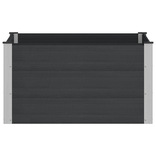 vidaXL Υπερυψωμένη Ζαρντινιέρα Μαύρο 100 x 100 x 54 cm