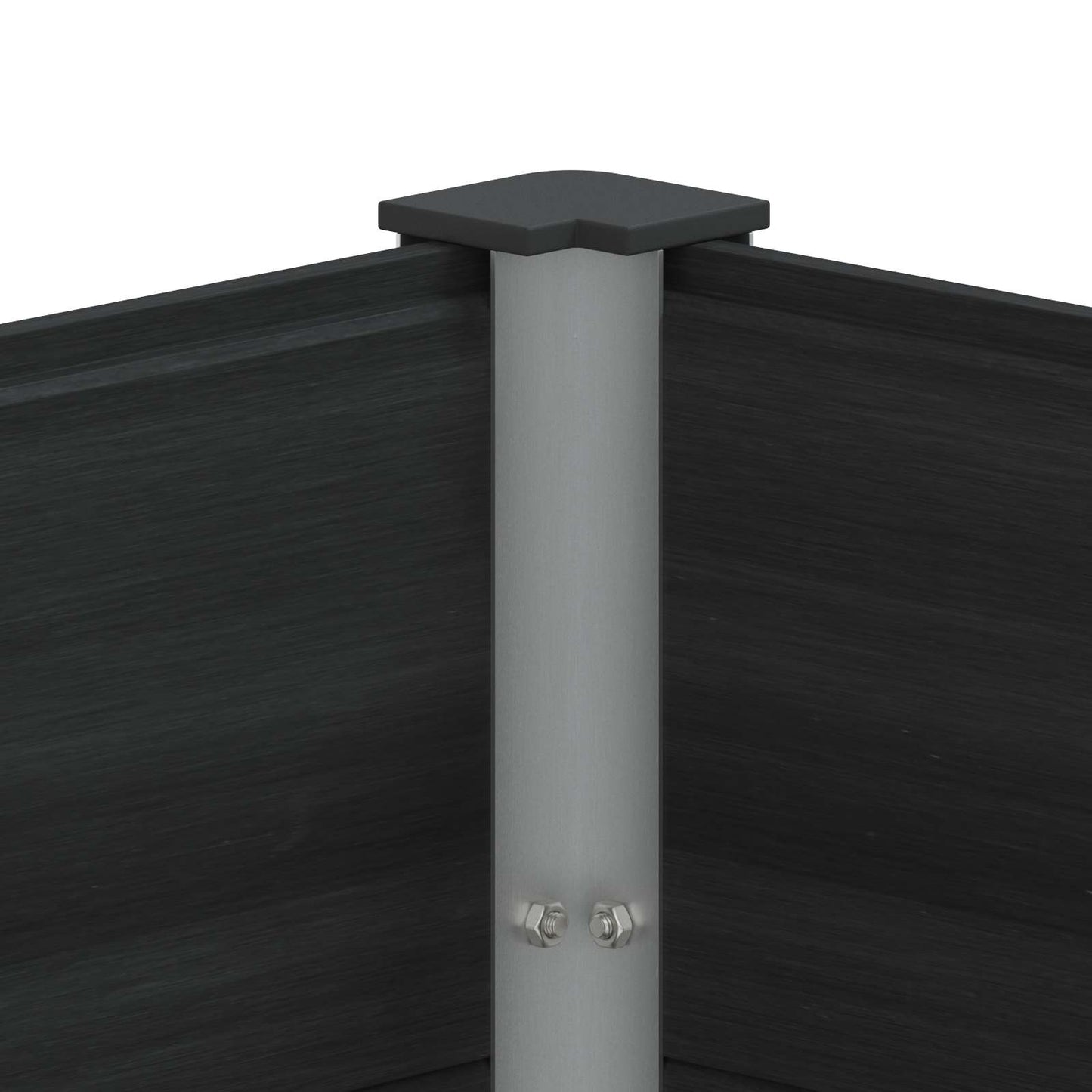 vidaXL Υπερυψωμένη Ζαρντινιέρα Μαύρο 100 x 100 x 91 cm