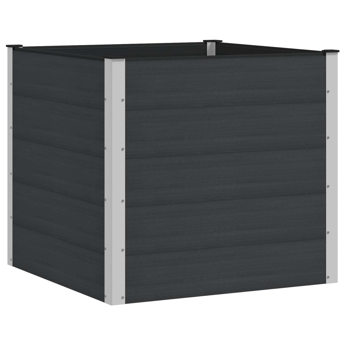 vidaXL Υπερυψωμένη Ζαρντινιέρα Μαύρο 100 x 100 x 91 cm