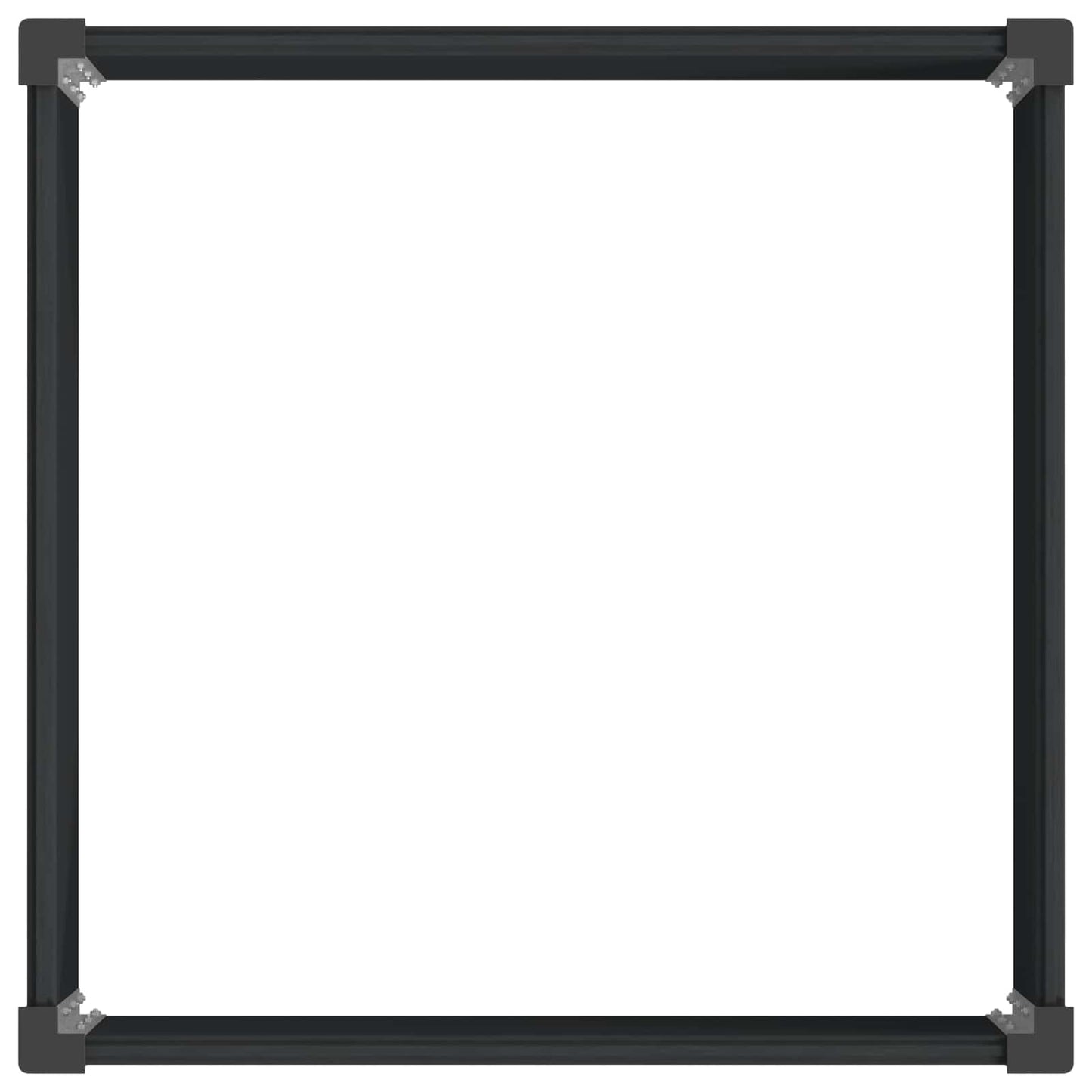 vidaXL Υπερυψωμένη Ζαρντινιέρα Μαύρο 100 x 100 x 91 cm