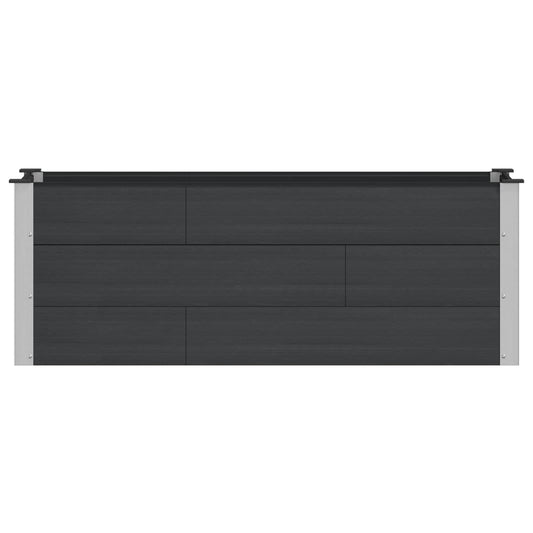 vidaXL Υπερυψωμένη Ζαρντινιέρα Μαύρο 150 x 50 x 54 cm