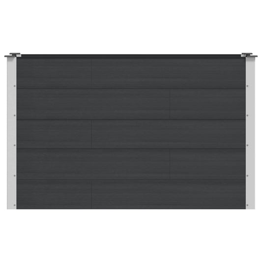 vidaXL Υπερυψωμένη Ζαρντινιέρα Μαύρο 150 x 50 x 91 cm