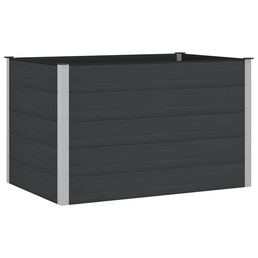 vidaXL Υπερυψωμένη Ζαρντινιέρα Μαύρο 150 x 100 x 91 cm