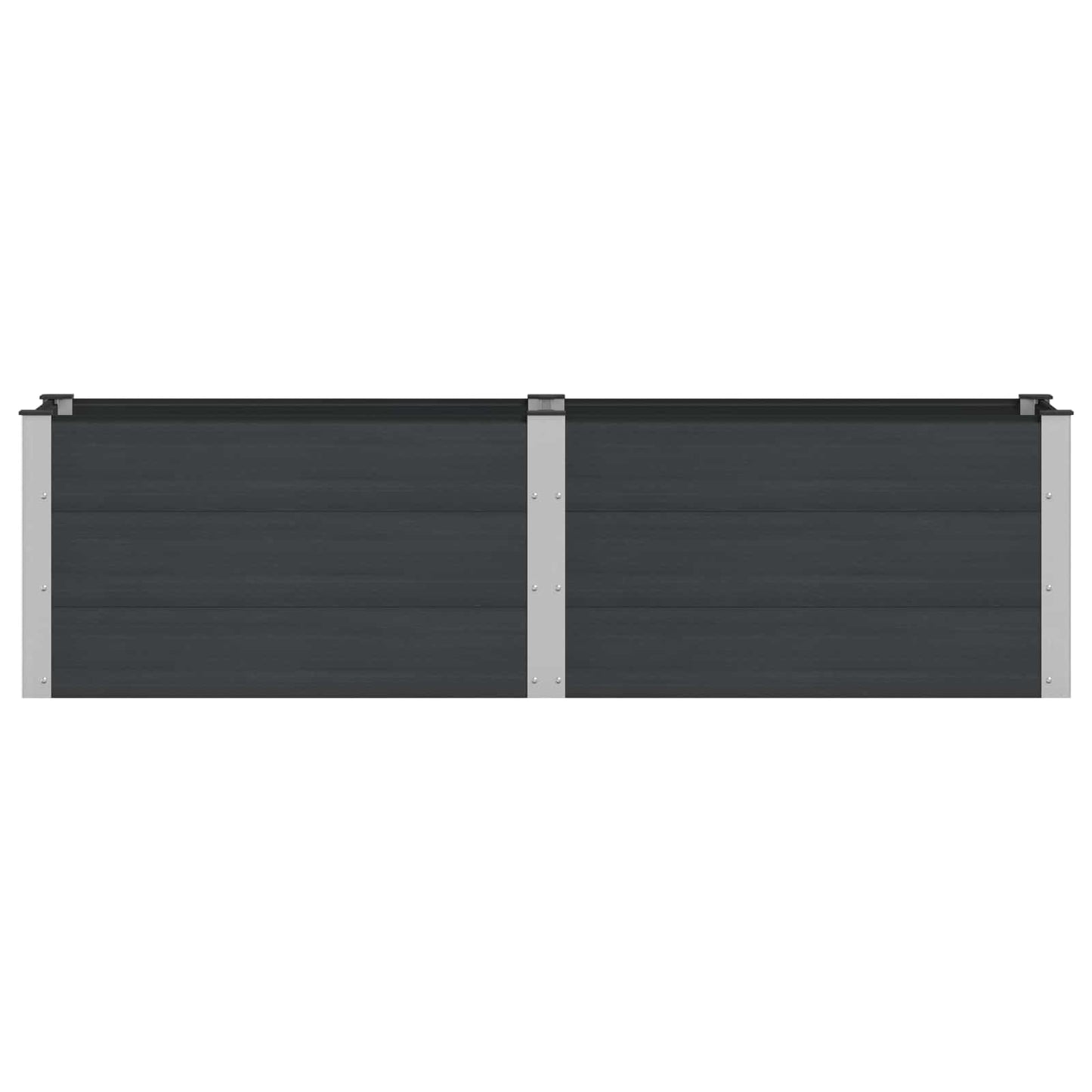 vidaXL Υπερυψωμένη Ζαρντινιέρα Μαύρο 200 x 50 x 54 cm