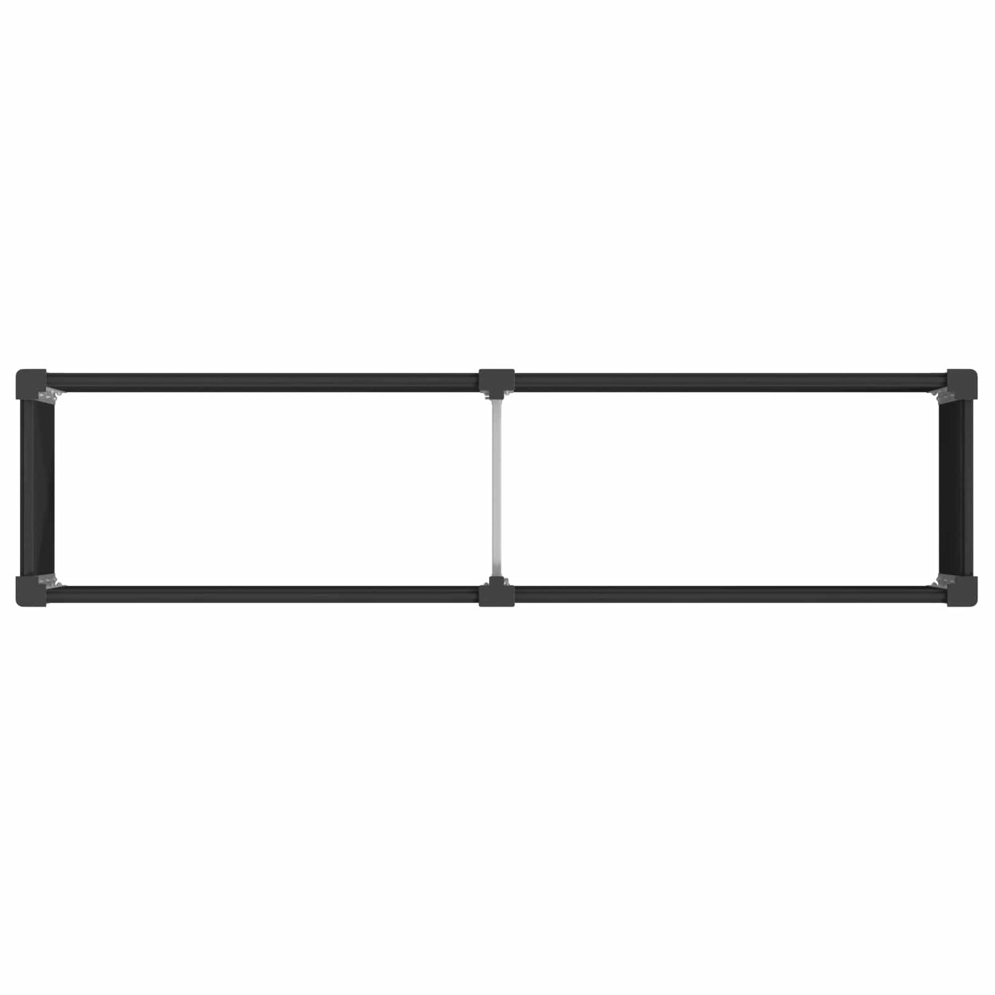 vidaXL Υπερυψωμένη Ζαρντινιέρα Μαύρο 200 x 50 x 54 cm