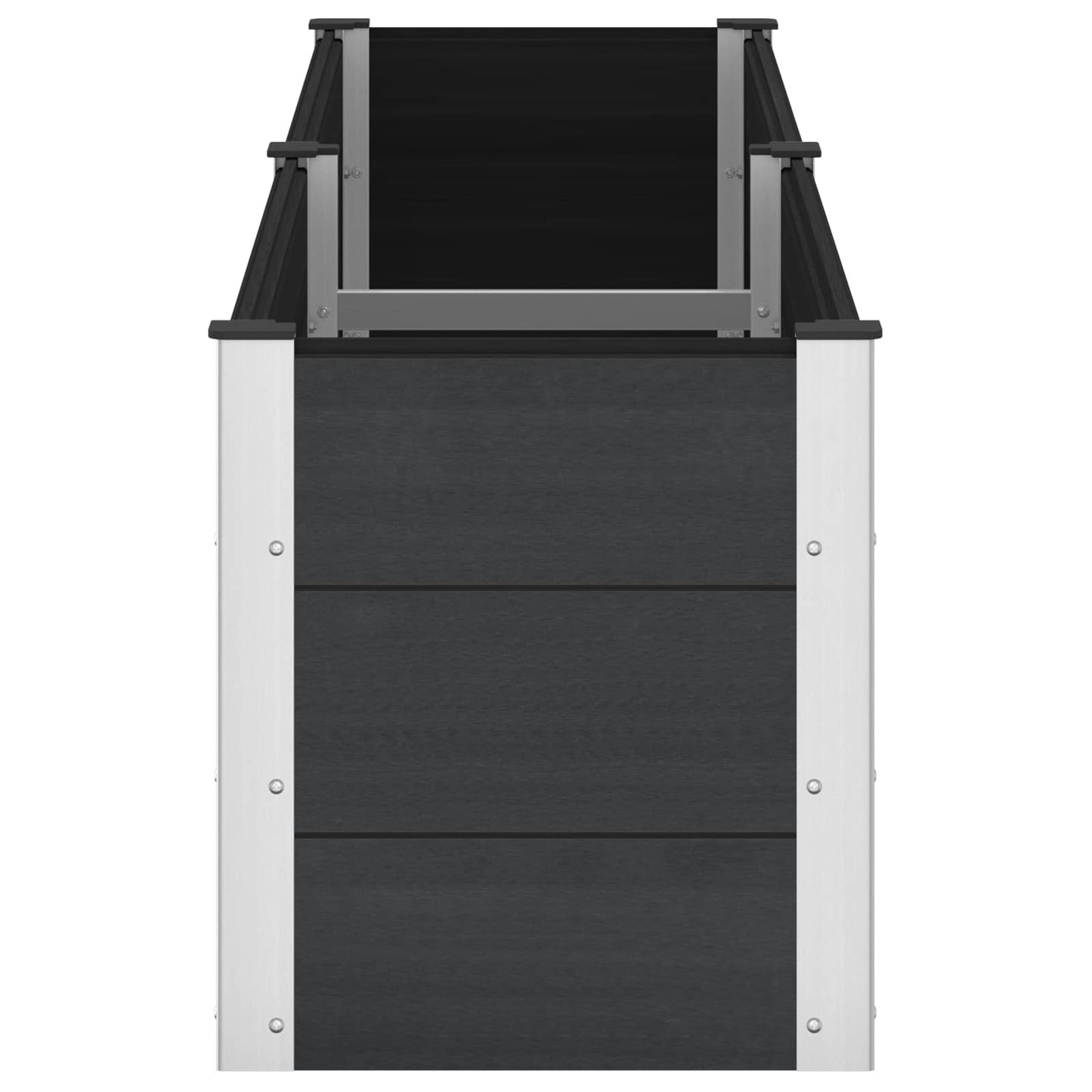 vidaXL Υπερυψωμένη Ζαρντινιέρα Μαύρο 250 x 50 x 54 cm