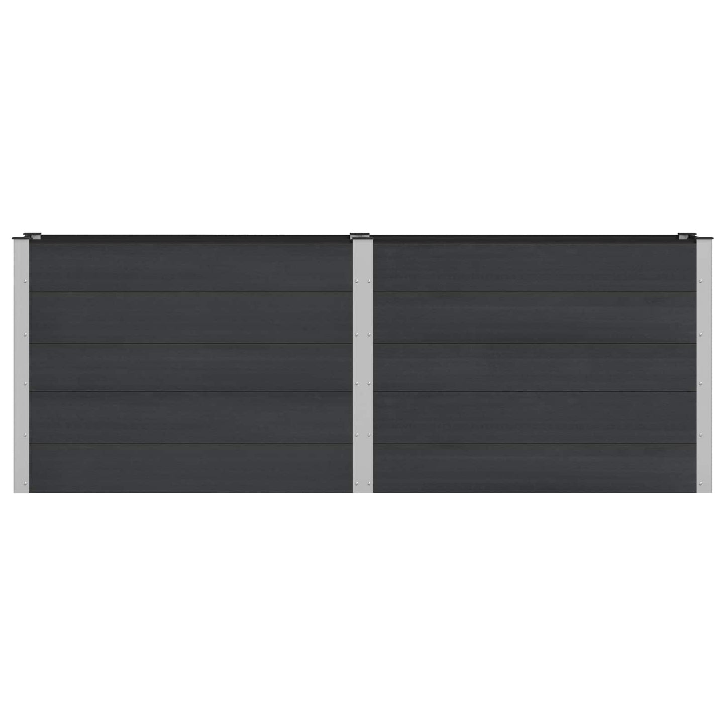 vidaXL Υπερυψωμένη Ζαρντινιέρα Μαύρο 250 x 50 x 91 εκ