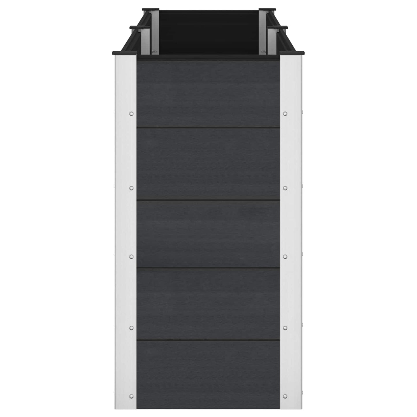 vidaXL Υπερυψωμένη Ζαρντινιέρα Μαύρο 250 x 50 x 91 εκ