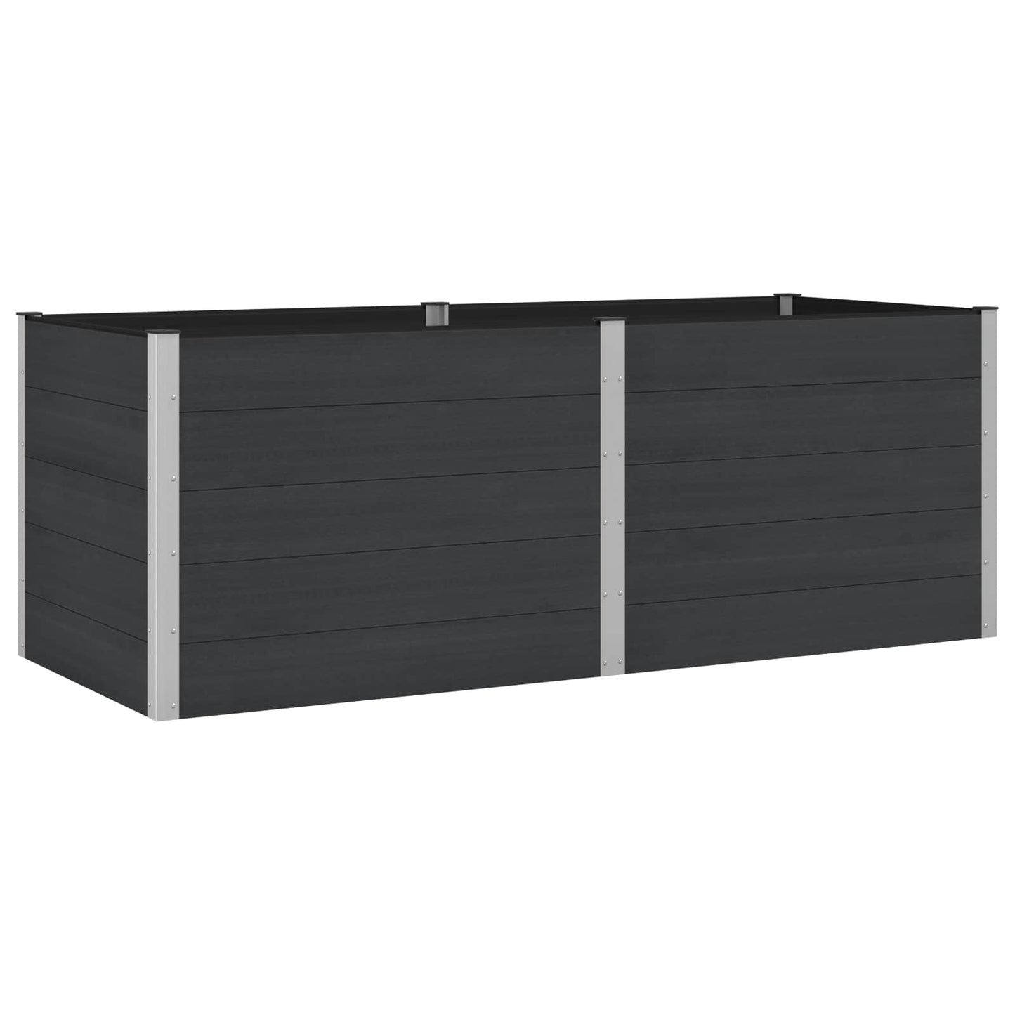 vidaXL Υπερυψωμένη Ζαρντινιέρα Μαύρο 250 x 100 x 91 cm