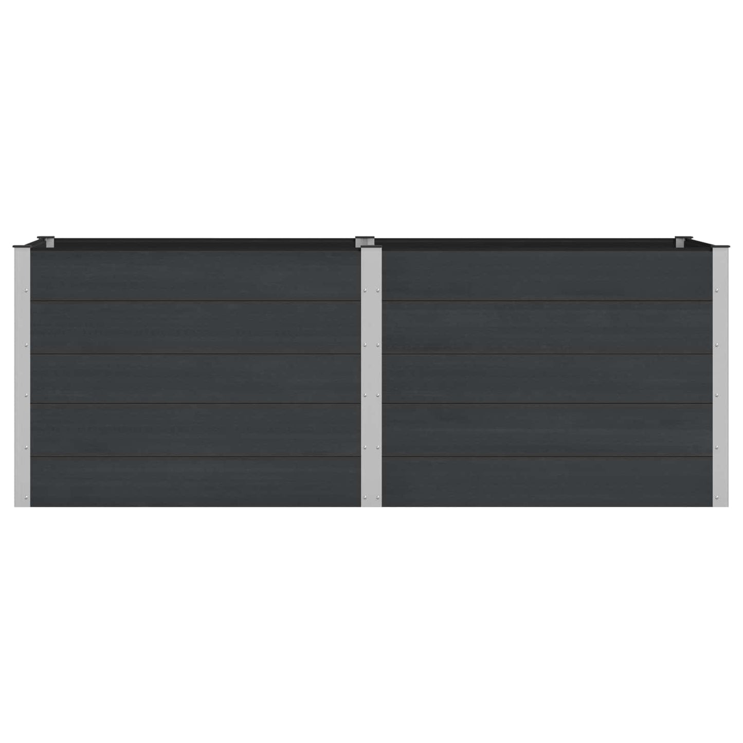 vidaXL Υπερυψωμένη Ζαρντινιέρα Μαύρο 250 x 100 x 91 cm