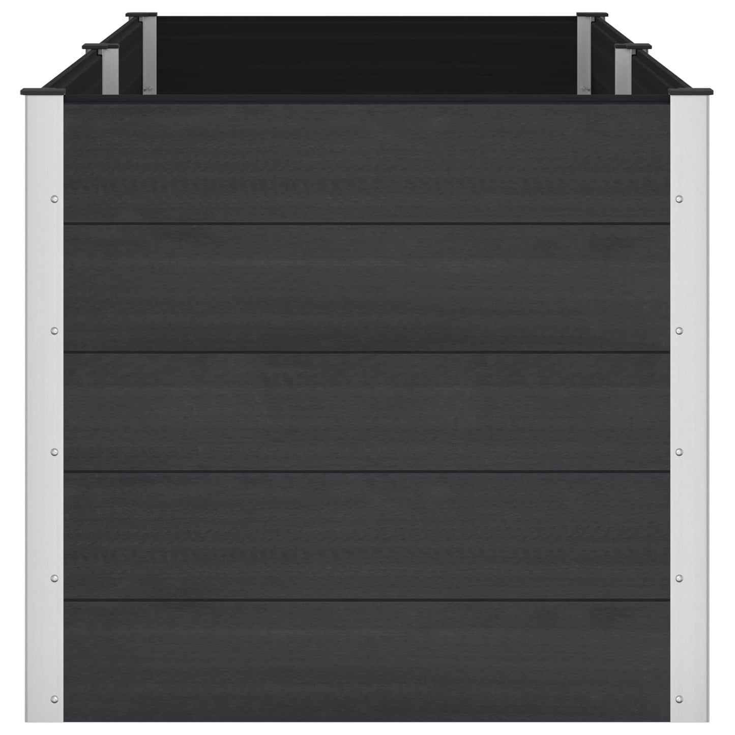 vidaXL Υπερυψωμένη Ζαρντινιέρα Μαύρο 250 x 100 x 91 cm
