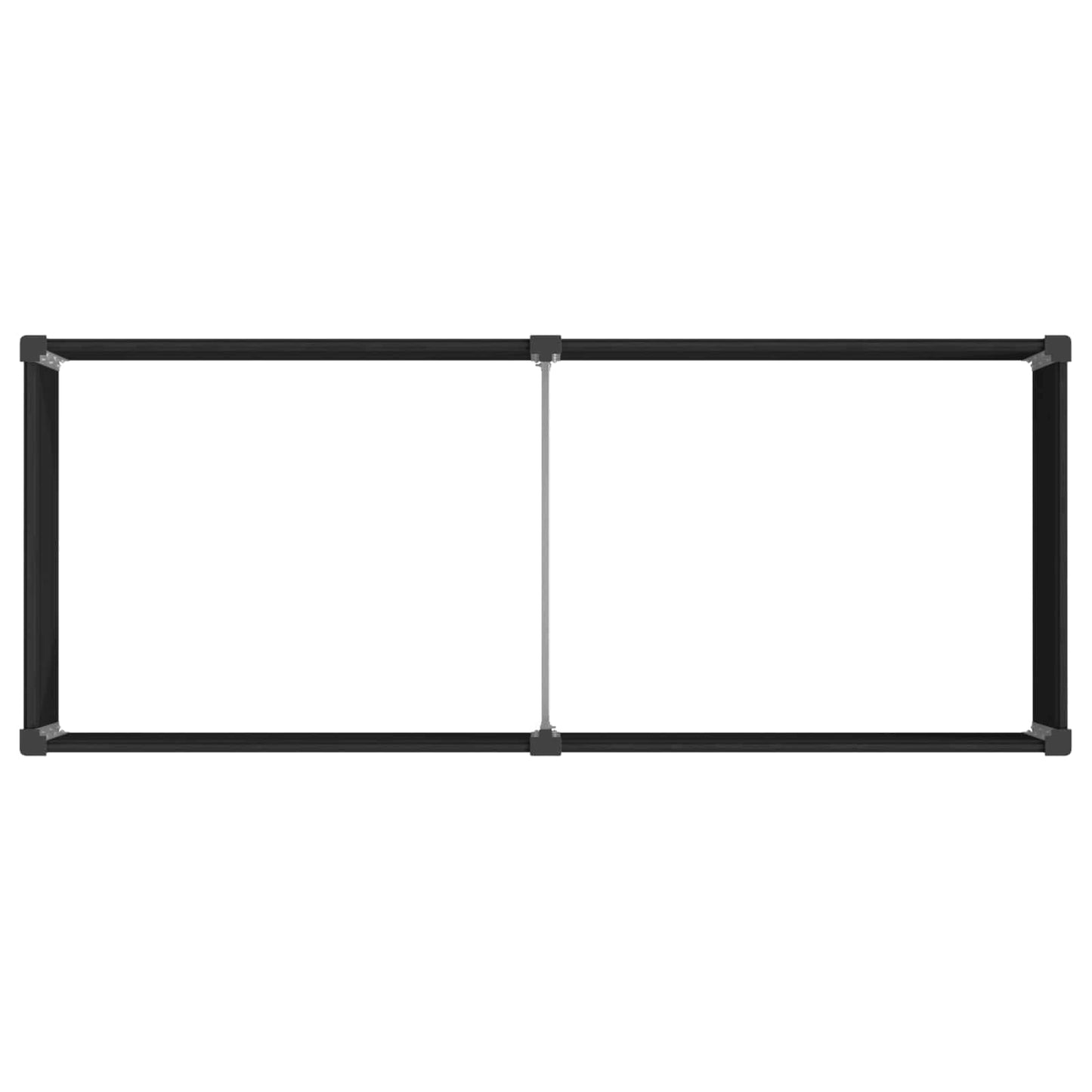vidaXL Υπερυψωμένη Ζαρντινιέρα Μαύρο 250 x 100 x 91 cm