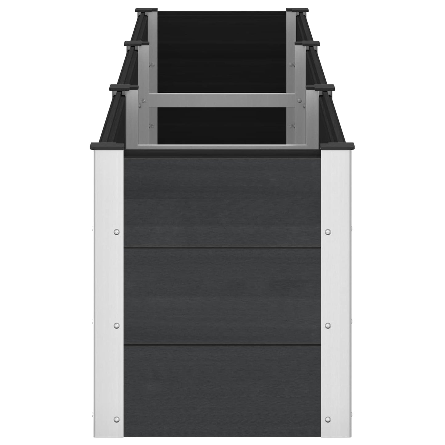 vidaXL Υπερυψωμένη Ζαρντινιέρα Μαύρο 300 x 50 x 54 cm