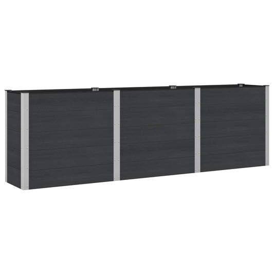 vidaXL Υπερυψωμένη Ζαρντινιέρα Μαύρο 300 x 50 x 91 cm
