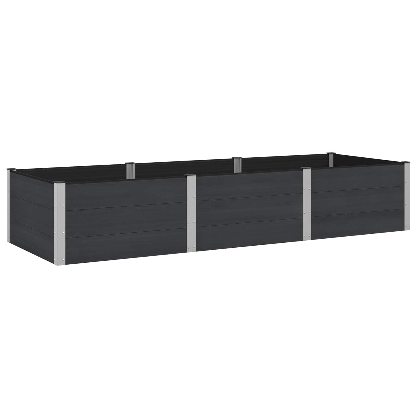 vidaXL Υπερυψωμένη Ζαρντινιέρα Μαύρο 300 x 100 x 54 cm