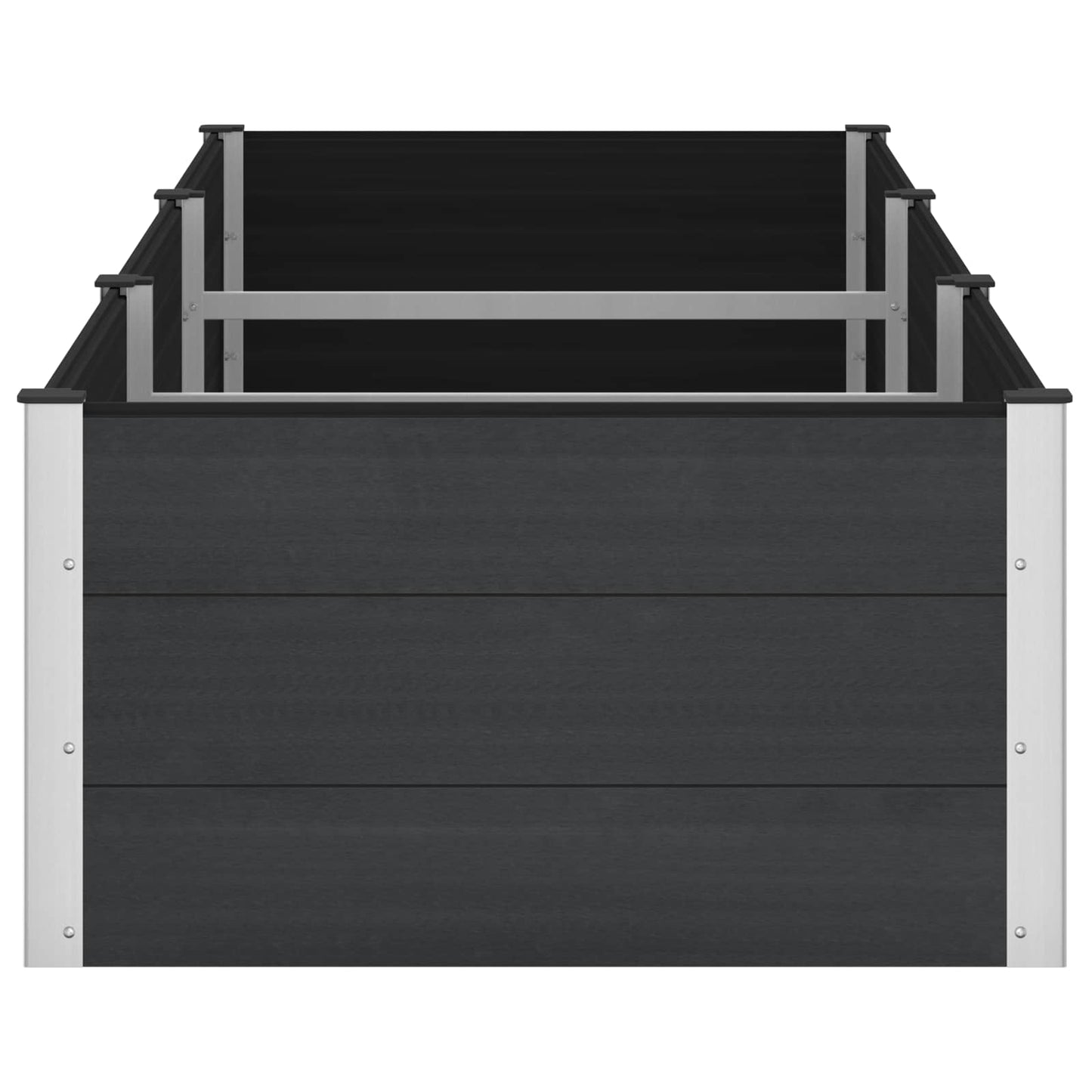 vidaXL Υπερυψωμένη Ζαρντινιέρα Μαύρο 300 x 100 x 54 cm