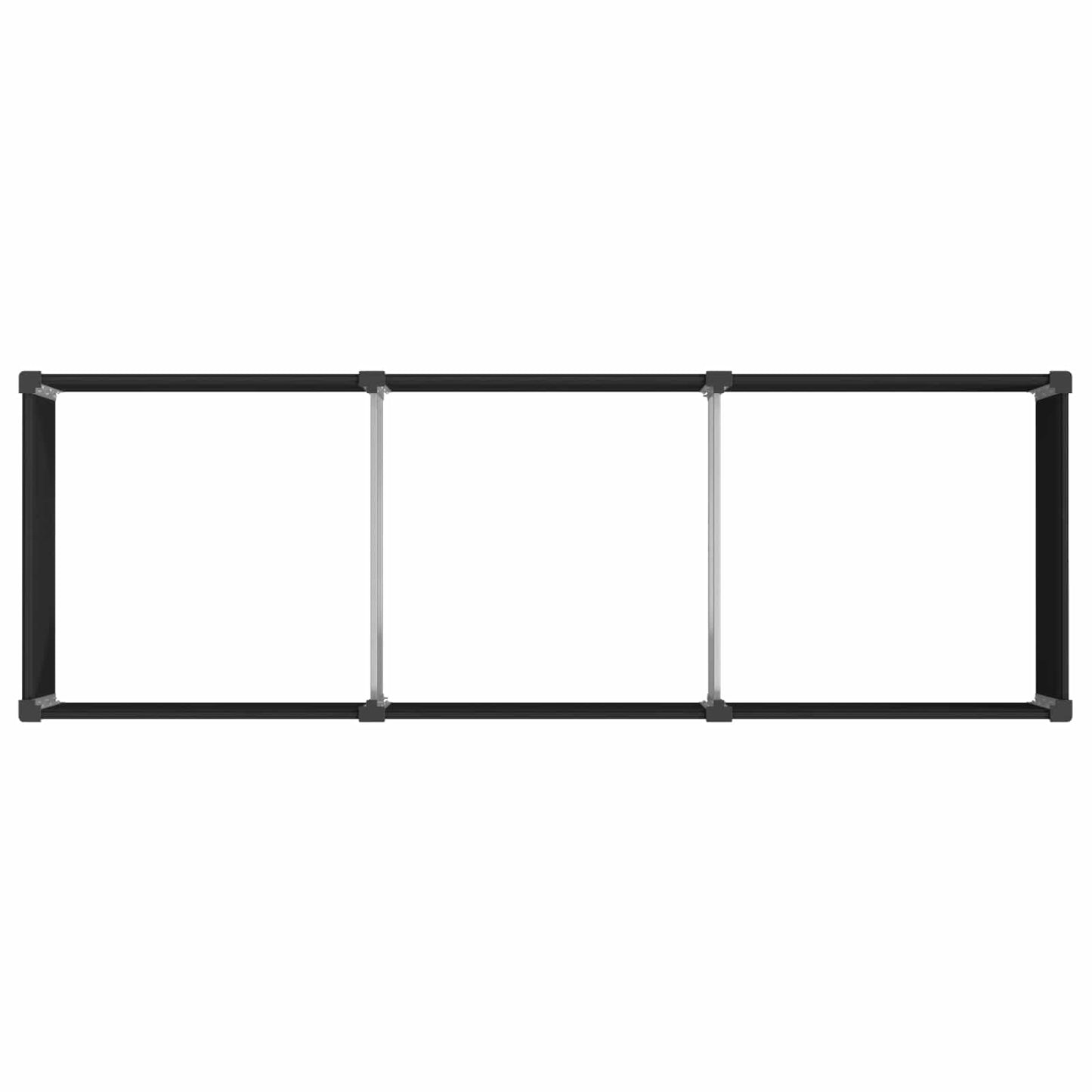 vidaXL Υπερυψωμένη Ζαρντινιέρα Μαύρο 300 x 100 x 54 cm