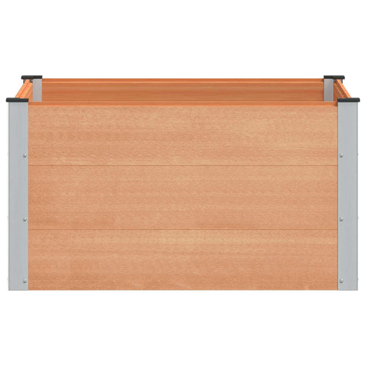 vidaXL Υπερυψωμένη Ζαρντινιέρα Καφέ 100 x 100 x 54 cm