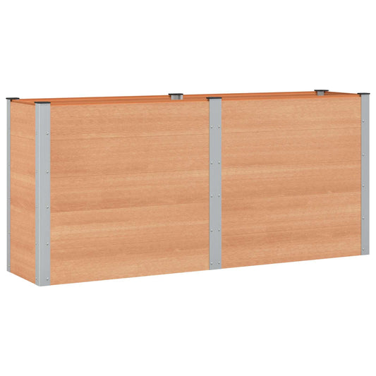 vidaXL Υπερυψωμένη Ζαρντινιέρα Καφέ 200 x 50 x 91 cm