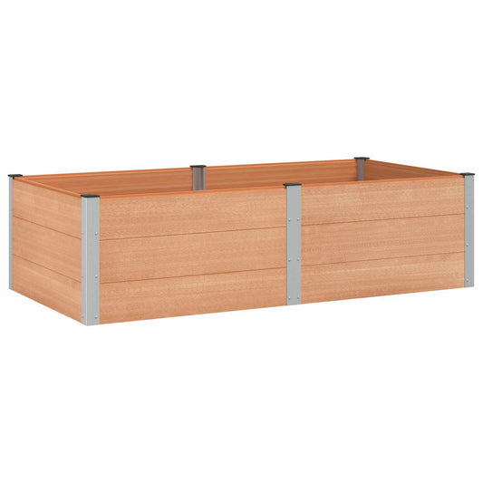 vidaXL Υπερυψωμένη Ζαρντινιέρα Καφέ 200 x 100 x 54 cm