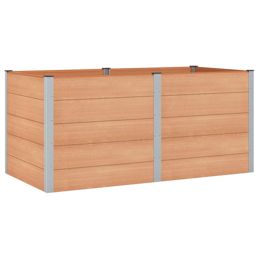 vidaXL Υπερυψωμένη Ζαρντινιέρα Καφέ 200 x 100 x 91 εκ