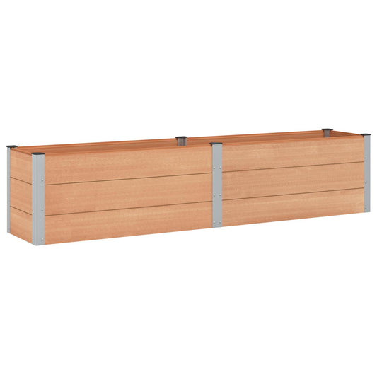 vidaXL Υπερυψωμένη Ζαρντινιέρα Καφέ 250 x 50 x 54 cm