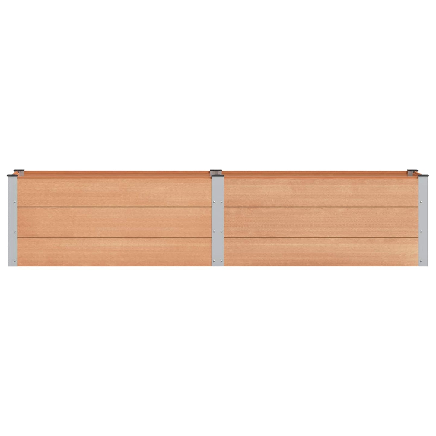 vidaXL Υπερυψωμένη Ζαρντινιέρα Καφέ 250 x 50 x 54 cm