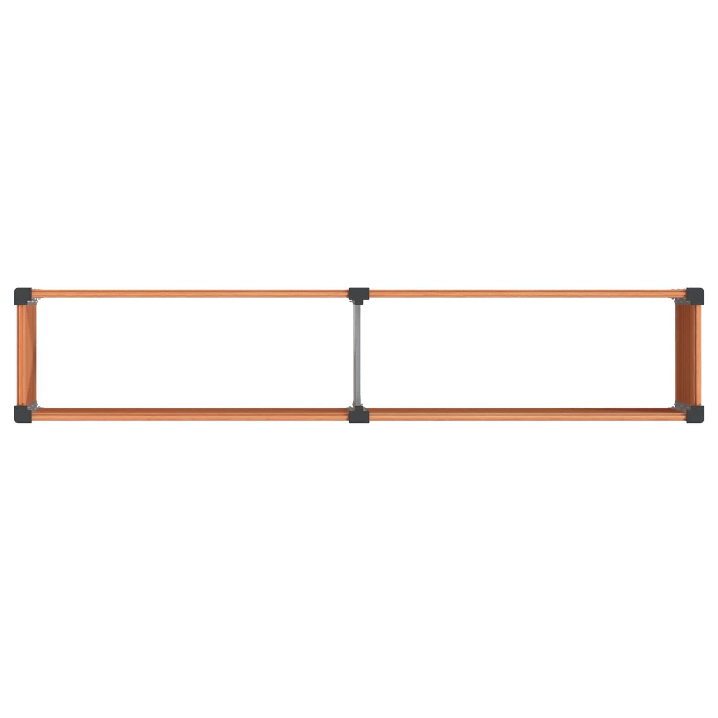 vidaXL Υπερυψωμένη Ζαρντινιέρα Καφέ 250 x 50 x 54 cm