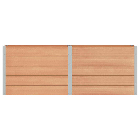 vidaXL Υπερυψωμένη Ζαρντινιέρα Καφέ 250 x 50 x 91 εκ